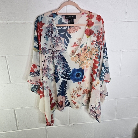 Colleen Lopez Floral Blouse Coverup - Picture 6 of 6